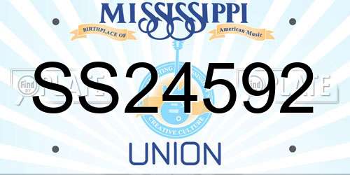 SS24592 Mississippi License Plate