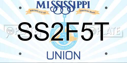 SS2F5T Mississippi License Plate