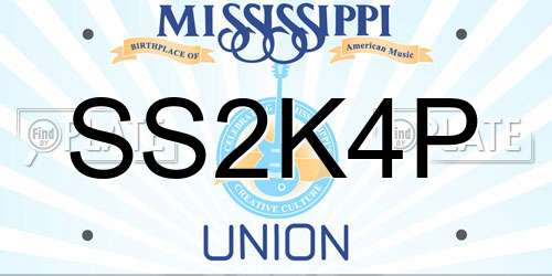 SS2K4P Mississippi License Plate