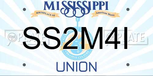 SS2M4I Mississippi License Plate