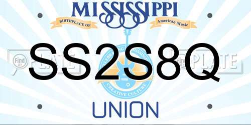 SS2S8Q Mississippi License Plate