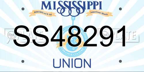 SS48291 Mississippi License Plate