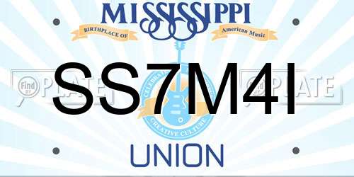 SS7M4I Mississippi License Plate