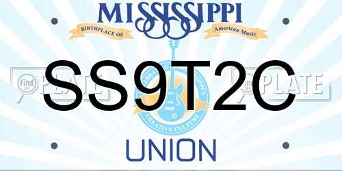 SS9T2C Mississippi License Plate