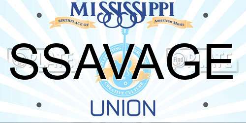 SSAVAGE Mississippi License Plate