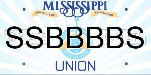 SSBBBBS Mississippi License Plate