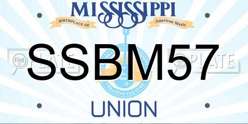SSBM57 Mississippi License Plate