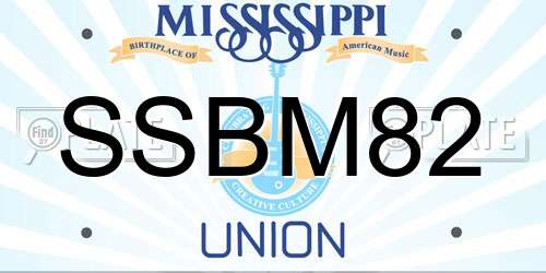 SSBM82 Mississippi License Plate