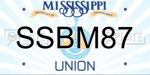 SSBM87 Mississippi License Plate