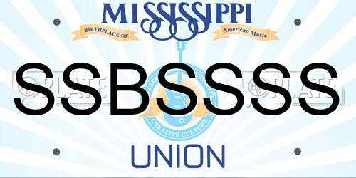 SSBSSSS Mississippi License Plate