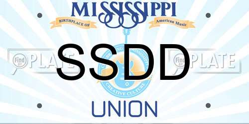 SSDD Mississippi License Plate