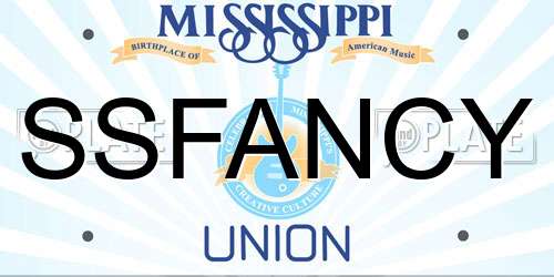 SSFANCY Mississippi License Plate