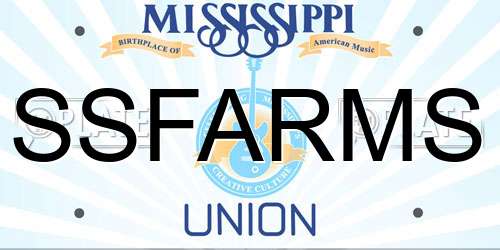 SSFARMS Mississippi License Plate
