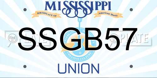 SSGB57 Mississippi License Plate