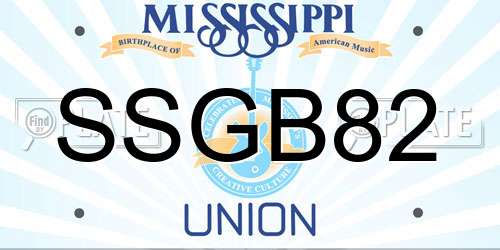 SSGB82 Mississippi License Plate