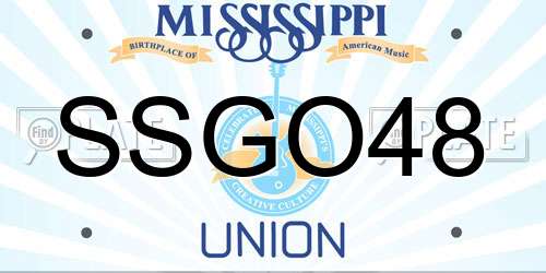 SSGO48 Mississippi License Plate