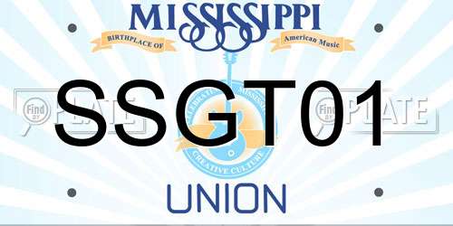 SSGT01 Mississippi License Plate