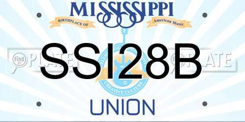 SSI28B Mississippi License Plate