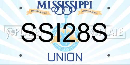 SSI28S Mississippi License Plate