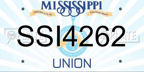 SSI4262 Mississippi License Plate