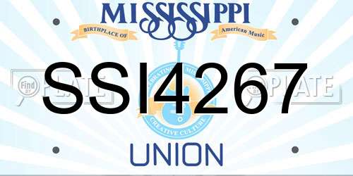 SSI4267 Mississippi License Plate