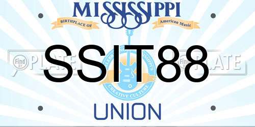 SSIT88 Mississippi License Plate