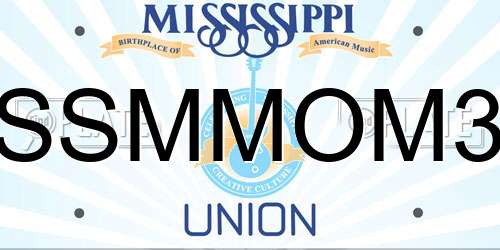 SSMMOM3 Mississippi License Plate