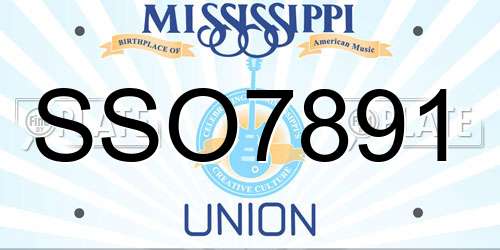 SSO7891 Mississippi License Plate