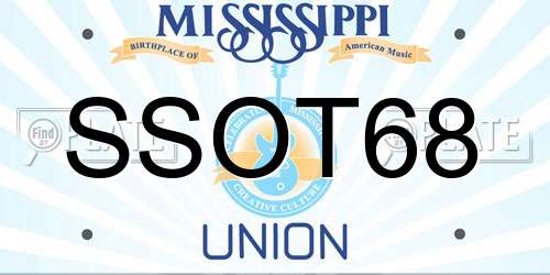 SSOT68 Mississippi License Plate
