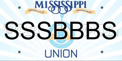 SSSBBBS Mississippi License Plate