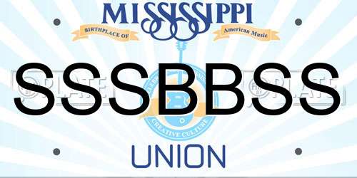 SSSBBSS Mississippi License Plate