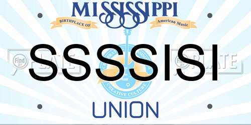 SSSSISI Mississippi License Plate