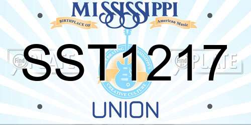 SST1217 Mississippi License Plate