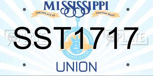 SST1717 Mississippi License Plate