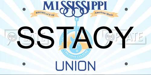SSTACY Mississippi License Plate