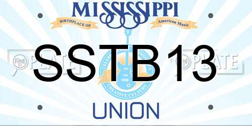 SSTB13 Mississippi License Plate