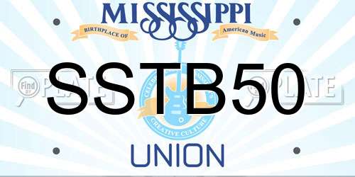 SSTB50 Mississippi License Plate