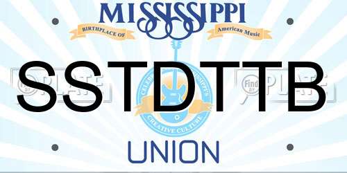 SSTDTTB Mississippi License Plate