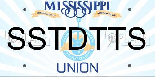 SSTDTTS Mississippi License Plate