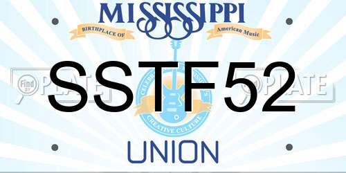 SSTF52 Mississippi License Plate