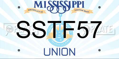 SSTF57 Mississippi License Plate