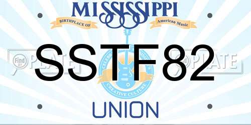 SSTF82 Mississippi License Plate