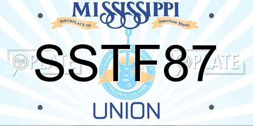 SSTF87 Mississippi License Plate