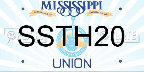 SSTH20 Mississippi License Plate