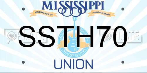 SSTH70 Mississippi License Plate