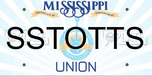 SSTOTTS Mississippi License Plate