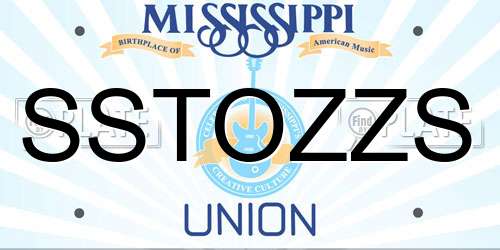 SSTOZZS Mississippi License Plate