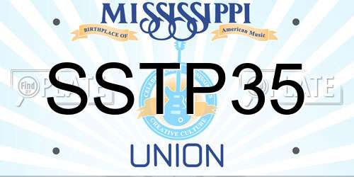 SSTP35 Mississippi License Plate