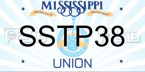 SSTP38 Mississippi License Plate