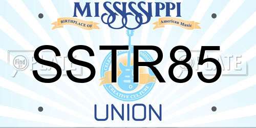 SSTR85 Mississippi License Plate